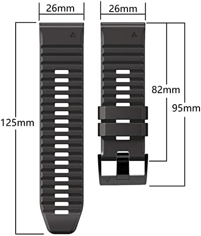 JDIME PARA FENIX 7X Bandas de relógio de 26 mm de relógio de borracha para fenix 5x mais/fenix 6x/fenix 6x pro/fenix 5x/fenix 3/fenix