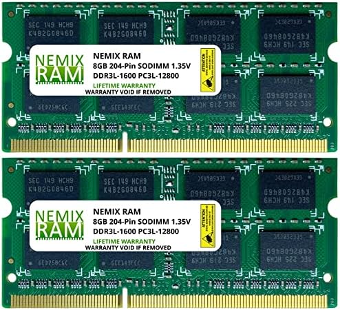 16GB DDR3-1600MHz PC3-12800 2RX8 SODIMM LapTOP MEMÓRIA POR NEMIX RAM