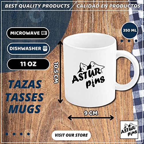 ASTUR PINS - MUG SHIELD FAMILLE DURAND DE SARTOUX PAYS DE GRASSSE FRANCE - 350 ml, 11 oz, xícaras de café, itens essenciais