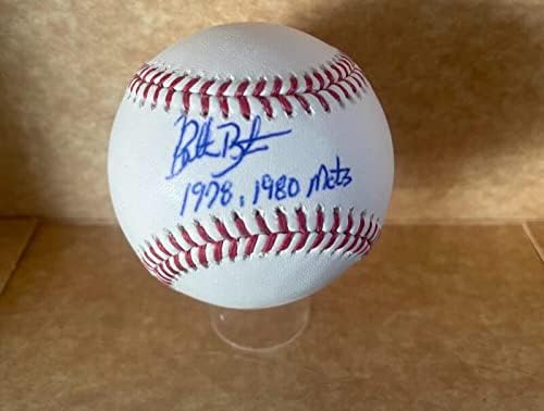 Butch Benton 1978.1980 Mets assinou Auto M.L Baseball JSA VV95021