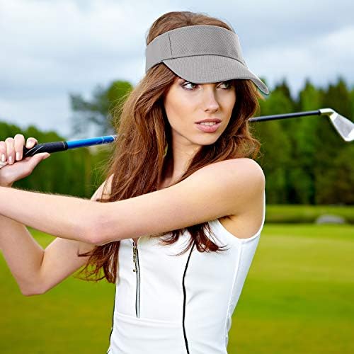 Cooraby 4 Pack Sports Visor Hats Cap ajustável Tamanho Overdoor Sun Sports Visor para mulheres e homens