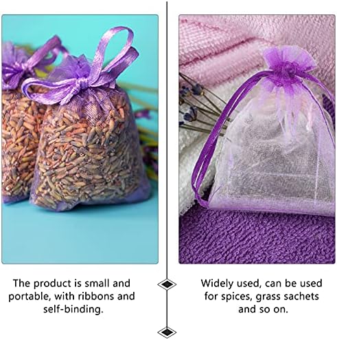 Luxshiny Clear Gift Smags Clear Goodie Bags 100pcs Organza Candy Favor Smags, Bolsas Púrpuras de Sacos de Partem