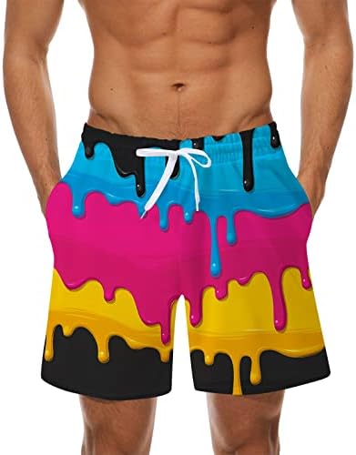 Miashui shorts table masculino moda moda casual malha respirável shorts praia calças praia calça baú de nadar de bandeira