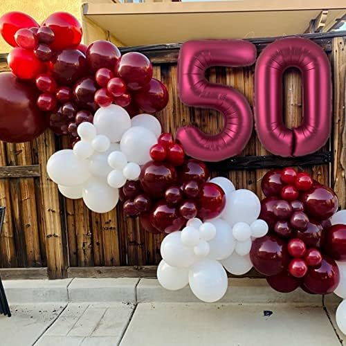 Balões Número 1 Balões 40 polegadas Vinho Red Borgonha Helium Balões grandes para decorações de aniversário da festa de aniversário