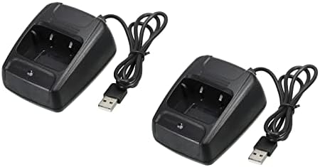 Meccanixity BF-888S CARREGADOR Adaptador de plugue USB para 888S 777S 666S H777 R888S mais o pacote de 2 Walkie-Talkie de duas vias