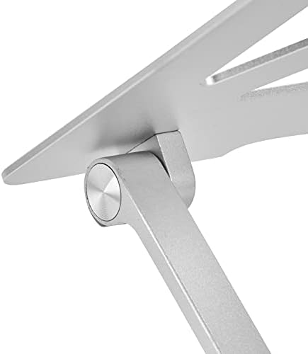 Voldax Stand dobrável de laptop ergonômico titular riser com ventilação de calor para uso em casa use prata