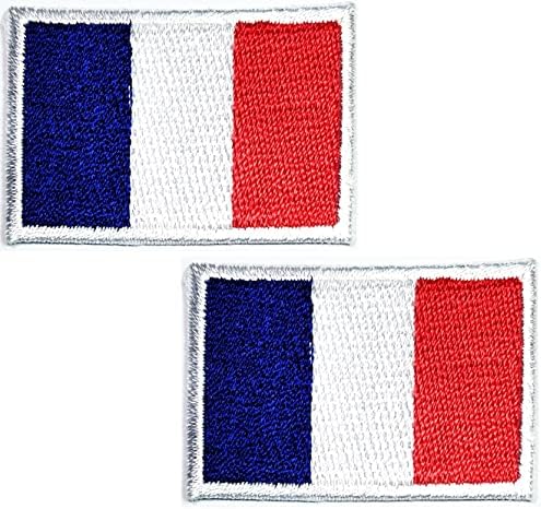 Kleenplus 2pcs. 1,2x1,7 polegada. France Flag Patch Patch Country emblema UNIME