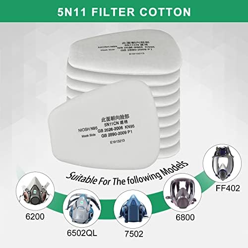 Respirador reutilizável de Kyflzl Half Facepipe ， com 2097 filtros contra poeira, partícula, pólen, tinta de chumbo