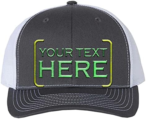 Mato & Hash Chapéus personalizados com seu texto aqui | Chapéu bordado para negócios | Trucker Richardson 112