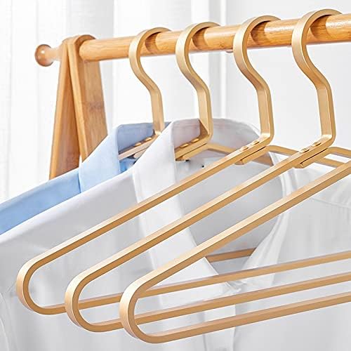 Diwang Gold Aluminium Cast Hangers 5 pacote, metal durável, luz e resistente para casa, espessura de liga, não desaparece