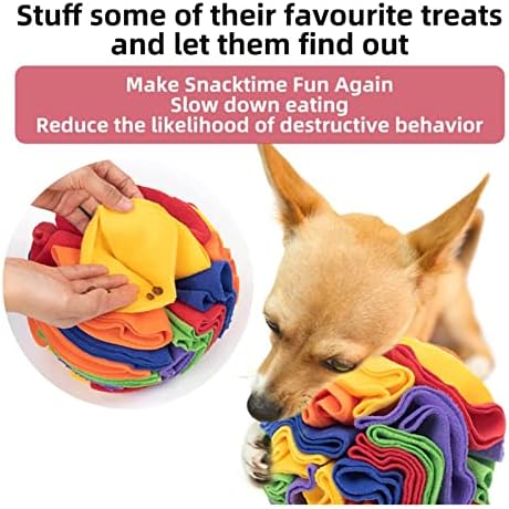 Gloglow Snuffle Dog Toy alimentador lento alimentador colorido Snuffle Ball Felt Ficle Puzzle Puzzle Stress Coloque Toy Toy