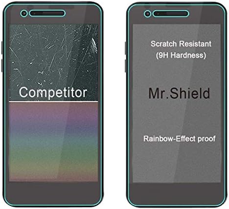 Mr.Shield [3-Pack] projetado para LG Phoenix 4 [Protetor de tela de vidro temperado] com substituição ao longo da vida