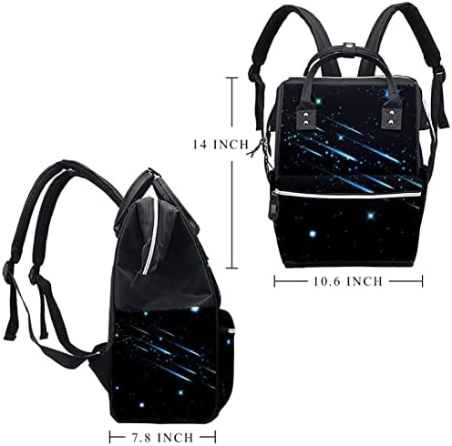 Céu noturno com estrelas de tiro estrelas Backpack Backpack Baby Nappy Sacos Multi Função Bolsa de Viagem de Grande Capacidade