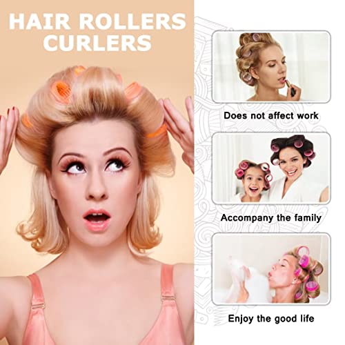 Conjunto de rolos de cabelo, rolo de cabelo 7 PCs, golinhos de cabelo sem calor, rolos de cabelo para cabelos compridos,
