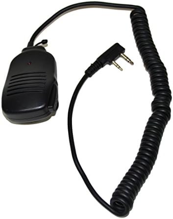 HQRP 2 PIN PTT Mini-alto-falante Compatível com Kenwood TK-3200, TK-3200L, TK-3200LP + HQRP Sun Medidor