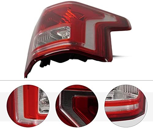 Conjunto da luz traseira de aosky compatível com 2015-2017 FORD F150 CLEAR & RED LENS TALLATH TODOS CAP LADO DE PASSAGEIRO