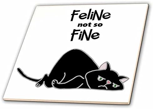 3drose engraçado felino não tão fino gato preto gato sono amantes de gatos trocadilho - telhas