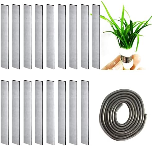 Fortunemee Aquarium Plant Over Weight Anchor, 17 PCs Folhas de chumbo e 40 polegadas de tira de chumbo, pode cortar tiras de metal