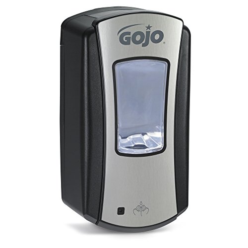 GOJO LTX-12 DISSENSOR DE SAÍENS DE MANHA DE MANHA DE FOAM TOQUE, CHROMO/BLACK, PARA 1200 ML GOJO LTX-12 REFILLAS DE SOAPA