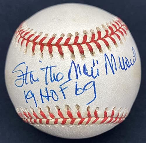 Stan the Man Musial Hof 1969 assinado Baseball JSA - Bolalls autografados