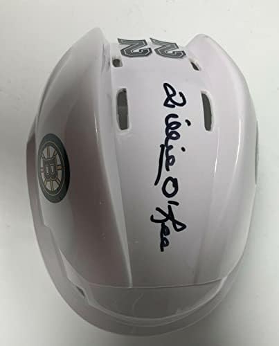 Willie O'Ree assinou os fanáticos de mini -hóquei de Boston Bruins A837815 - capacetes e máscaras autografadas da NHL