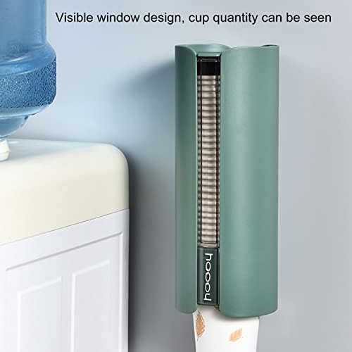 Dispensador de xícara descartável de zerodis, suporte de copo de copo à prova de poeira de plástico para copos de copo de
