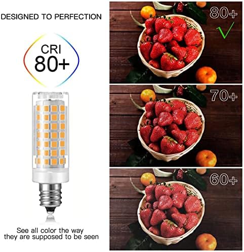 E14 lâmpadas de milho LED 9W -88 LEDs 2835 SMD Luz diurna Dimensível Branco de vela LED 6000k para iluminação doméstica, base E14, 900lm, 110V, Dimmable, 6 -Pack