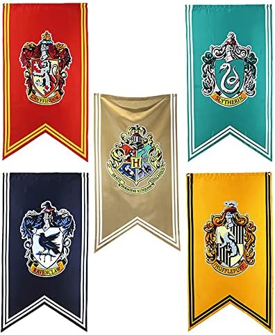 Shapoky Official Harry Potter Banner Hogwarts House Sigil Flag 125x70cm