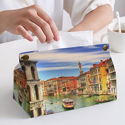 Água Veneza Itália, caixa de papel Capa moderna de couro puk guardana
