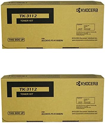 Kyocera 1T02MT0US0 Modelo TK-3112 Cartucho de toner preto, compatível com a impressora laser FS-4100DN