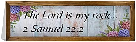 Decoração de sinal de parede de madeira rústica com cita 2 Samuel 22: 34 9504 Ele faz meus pés como os pés de Hinds e