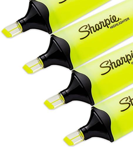 Sharpie Clear View Highlighters fluorescentes, ponta do cinzel, tinta de mancha de mancha