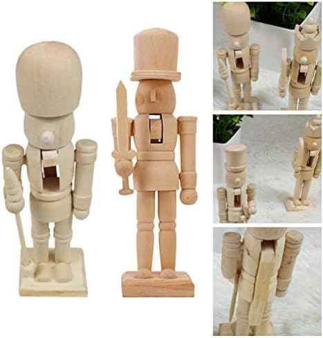 TendyCoCo Nutcracker Figuras 3pcs férias de natal quebra -nozes Ornamento set Wooden Christmas inacabados Figuras de quebras de madeira