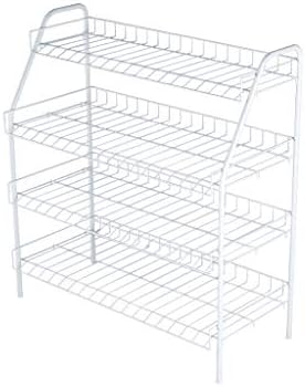 Aili Função Função Casa Home Rack 4 Nível de aço carbono Racks Racks de sapatos Organizador de armazenamento em pé Prateleira