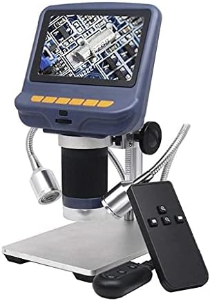 Jieseing 220x Microscópio de estéreo digital eletrônico para desktop para reparo de solda com luz LED da tela HD de 4,3 polegadas