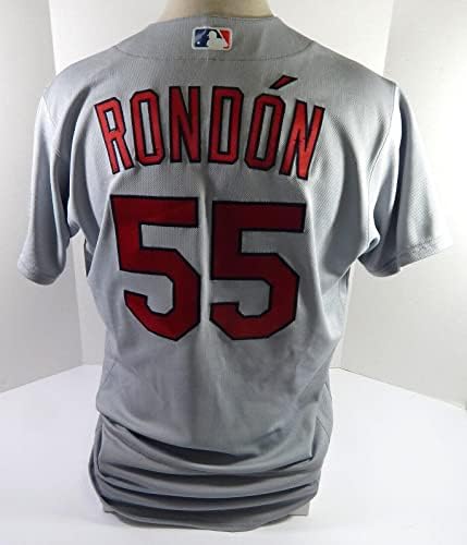 2021 St. Louis Cardinals Angel Rondon 55 Jogo emitiu Grey Jersey Gibson 45 P 4 - Jogo usou camisas MLB