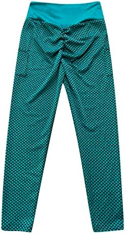 Ethkia Sheer Yoga Pants for Women Sexy nanchang auyan bolso de bolso feminino levantando calças de favo de mel com favo de mel