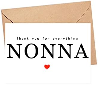 Obrigado por tudo o card não -a - Cartão de agradecimento - Cartão Nonna - Cartão do Dia das Mães - Cartão para ela