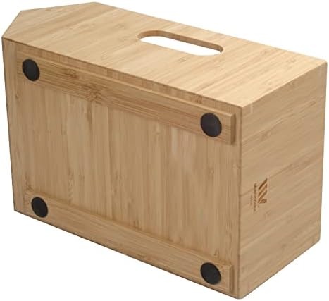 MobileVision Bamboo Bin de armazenamento frontal aberto para armários de despensa de cozinha contém produtos enlatados,