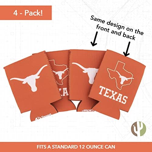 A Universidade do Texas pode isolar a bebida refrigeradora de 4 pacotes de bebidas de espuma Longhorns ut Austin