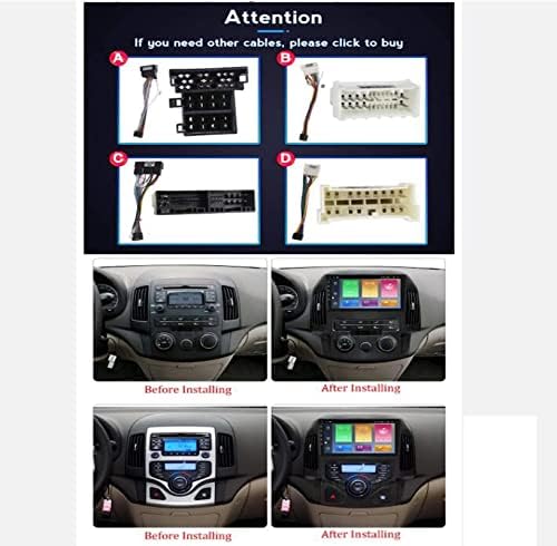 Rádio Autoradio Android 10.0 para H.yundai i30 2007-2012 4g 5g GPS Navegação 9 polegadas suporta DSP com saída AV completa, jogo de carro integrado + carro