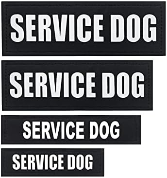 2Pack Service Dog Patches, remendos removíveis de coletes para treinar cães, gancho preto e cães de cães, suporte emocional-xs