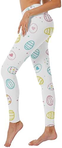 Leggings de cintura alta do dia da Páscoa para mulheres Sem transparir com o óvulos de controle de barriga de barriga de barriga