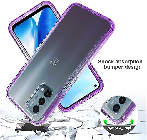 Caso para OnePlus Nord N200 5G CASA CLARE SLIM SILICONE/TPU/PC Proteção de corpo inteiro Cristal gradiente transparente Tampa protetora