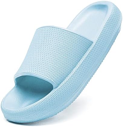 Donason travesseiros chinelos para homens homens não deslizam sandálias de banheiro abertas massagens de nuvem lesão de verão