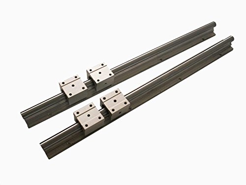 Joomen CNC SBR25-1100mm Guia linear de slide 2 Rail + 4 SBR25UU Bloco