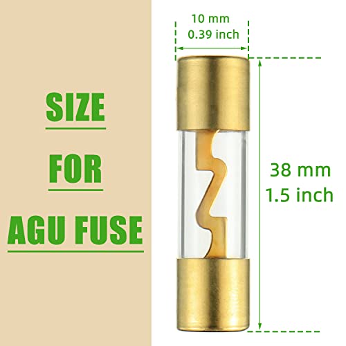 SIGANDG 60A AGU FUSE OURO AUDIO DE VIDRO PLATO DO GOL