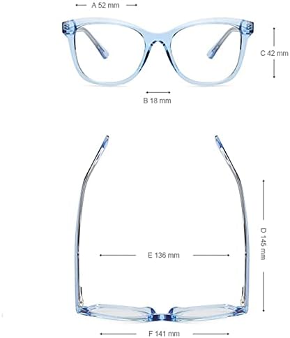 Resndo Womens Square Reading Glasses Plastic Trendy Spring depende