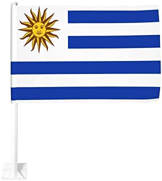 Bandeira da bandeira do carro Uruguai de 12 x 18 polegadas bandeira da janela de carro dupla face Bandeira de decoração de carro