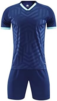 2022 Copa do Mundo Argentina Jersey de futebol infantil e shorts e meias Conjunto azul e branco 7-8y/22